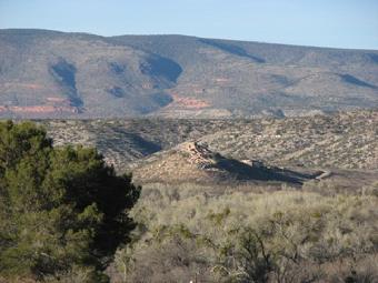 Tuzigoot National Monument picture taken from Old Town Cottonwood Arizona